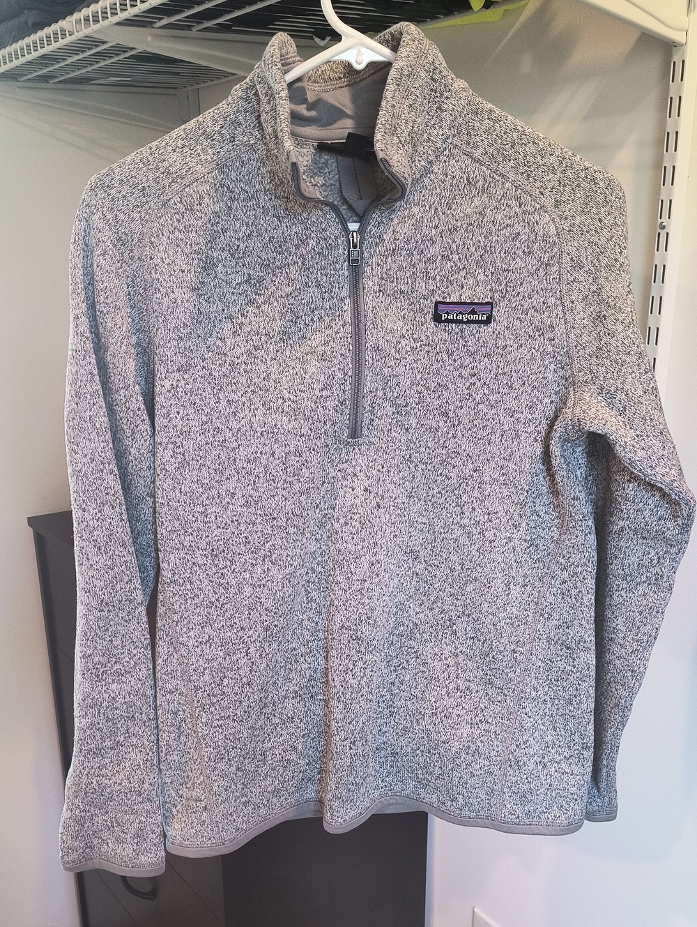 Patagonia Heather Gray Quarter-Zip Pullover